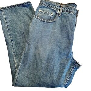 Polo Jeans Company Ralph Lauren Mens 42x32 Light Wash Denim Straight Leg Jeans